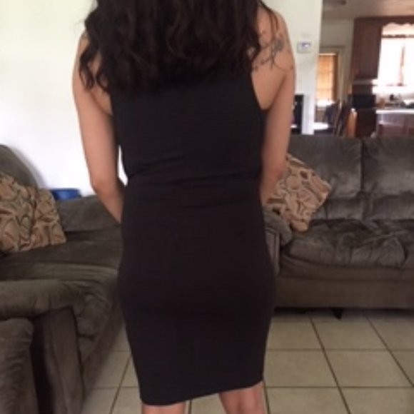 Basic soft Grey body con strap side dress - Picture 4 of 9